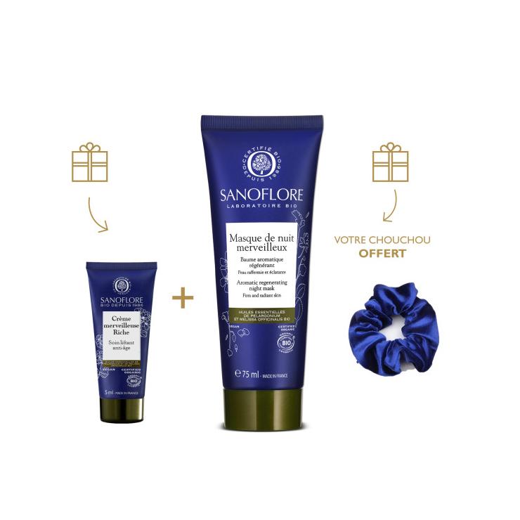 Sanoflore Coffret Masque De Nuit Merveilleux La Routine Anti-rides Pour Une Peau Raffermie Et éclatante