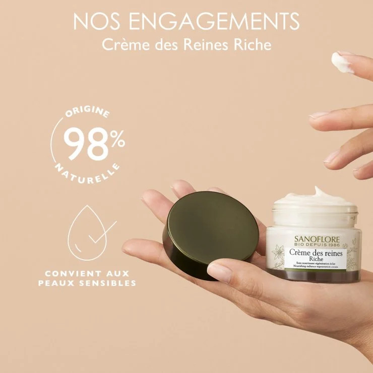 Sanoflore Crème Des Reines Riche Soin De Jour Riche Anti-âge Régénérante Certifiée Bio