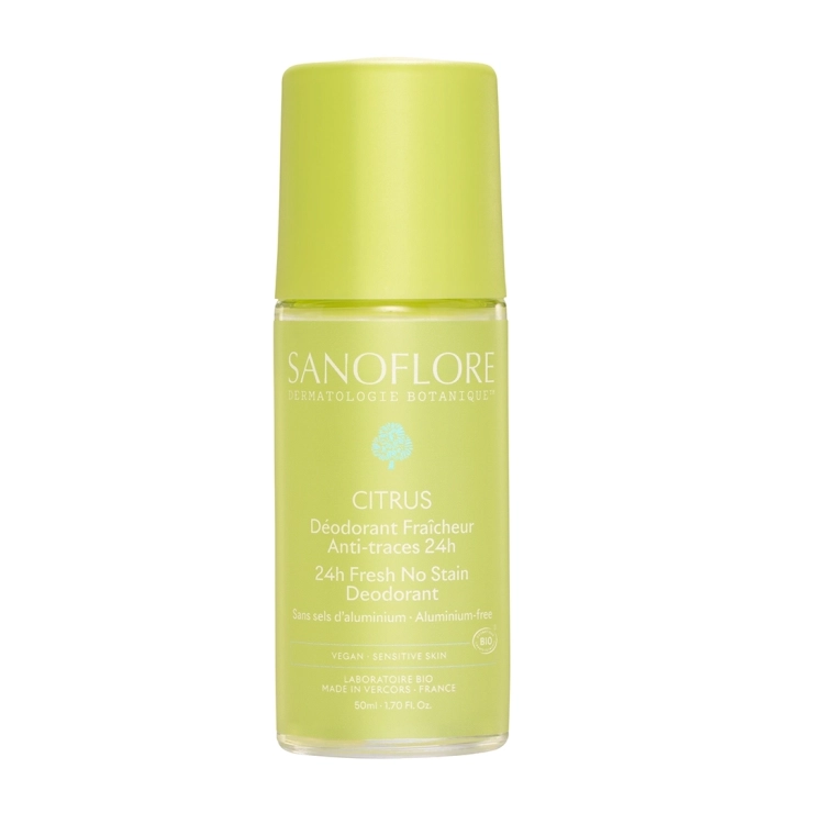 sanoflore Déodorant Citrus Roll-On 24h Déodorant Citrus 24h rechargeable certifié bio. 99% d'origine naturelle