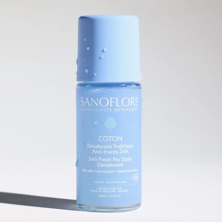 Sanoflore Déodorant Coton Roll-On 24h Déodorant Coton 24h Rechargeable Certifié Bio. 99% D'origine Naturelle