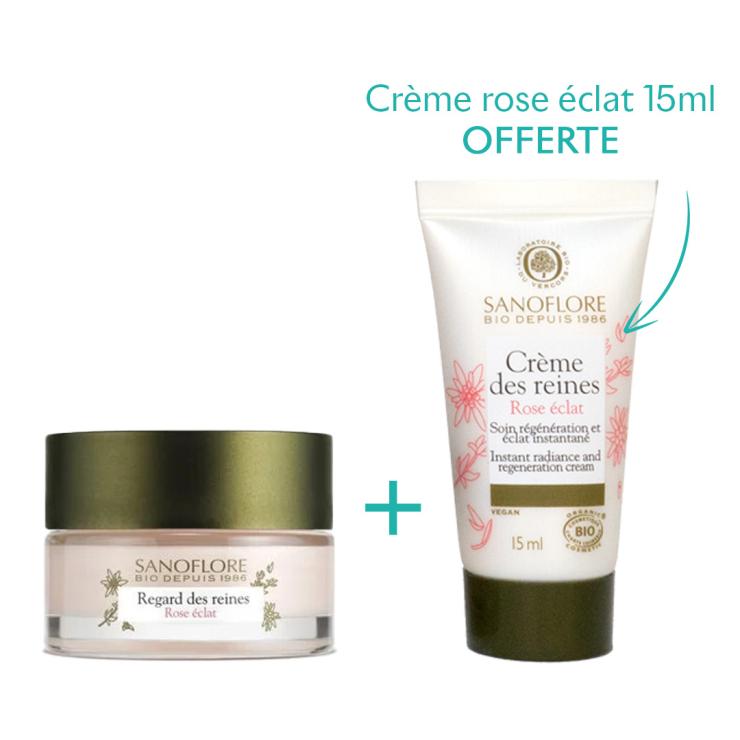 Sanoflore Duo Reines Rose Eclat Coffret Duo Reines Composé Du Regard Rose éclat 15ml + Crème Rose 15ml Offerte