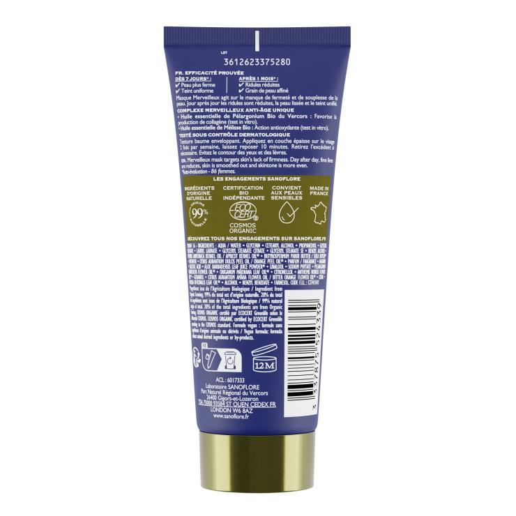 Sanoflore Masque De Nuit Merveilleux Masque De Nuit Régénérant Certifié Bio