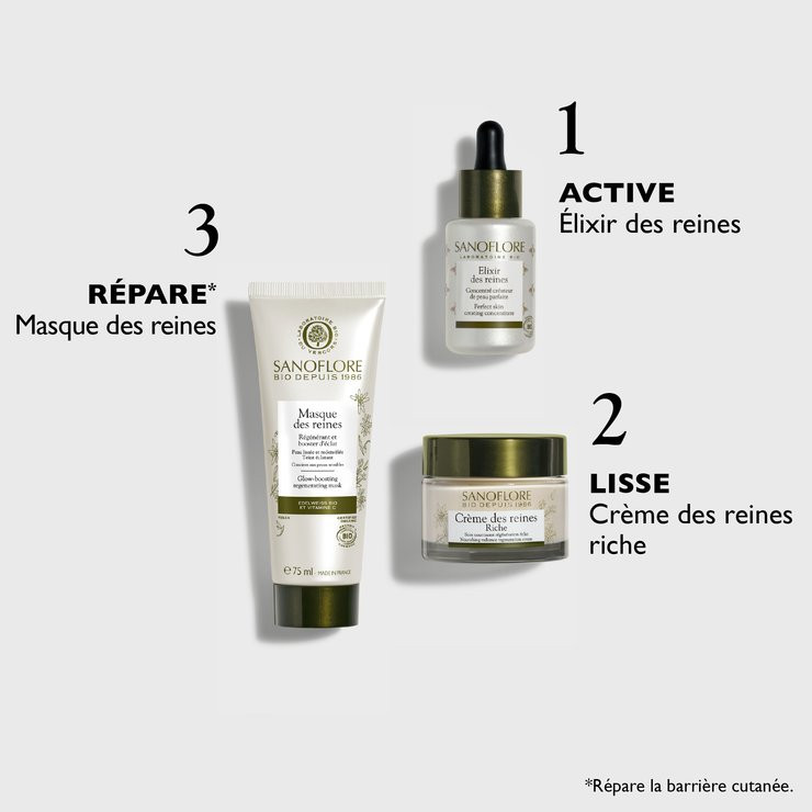 Sanoflore Masque Des Reines Masque Anti-âge Haute Régénération & Booster D'éclat Certifié Bio