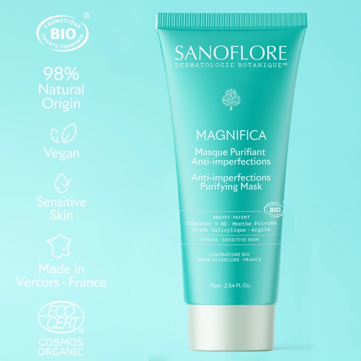 Sanoflore Masque Purifiant Anti-imperfections Masque Purifiant Pour Peaux Mixtes à Grasses