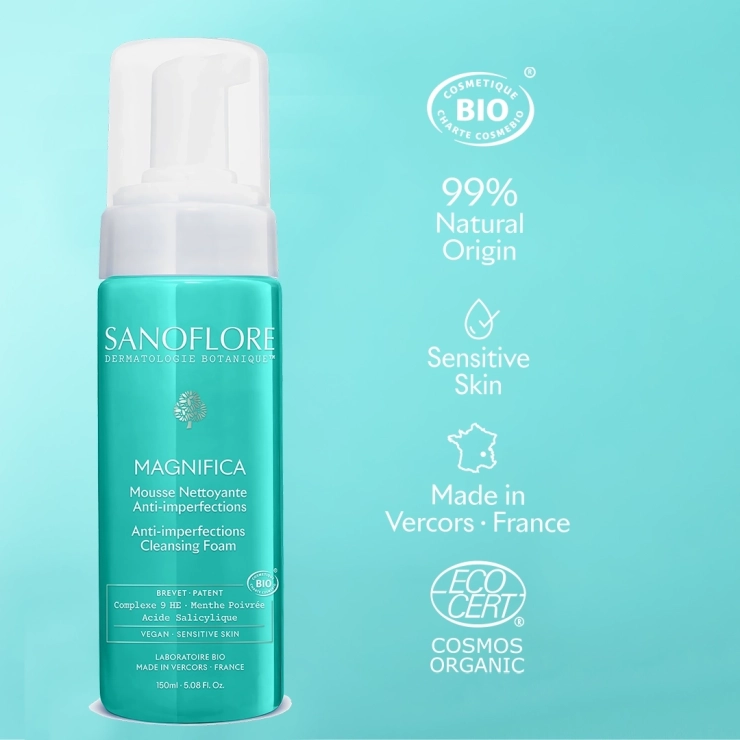 Sanoflore Mousse Nettoyante Anti-imperfections Le Nettoyant Anti-imperfections Des Peaux Mixtes à Grasses