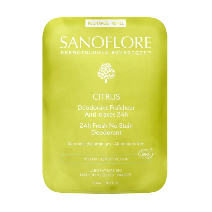 sanoflore Recharge Déodorant Citrus Roll-On 24h Recharge Déodorant Citrus 24h certifié bio. 99% d'origine naturelle
