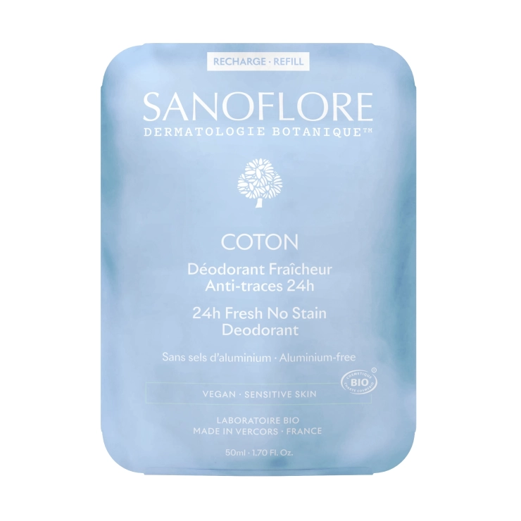 sanoflore Recharge Déodorant Coton Roll-On 24h Recharge Déodorant Coton 24h certifié bio. 99% d'origine naturelle
