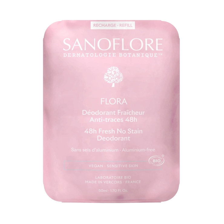 sanoflore Recharge Déodorant Flora Roll-On 48h Recharge Déodorant Flora 48h certifié bio. 100% d'origine naturelle