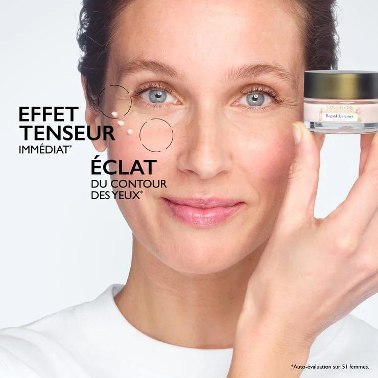 Sanoflore Regard Des Reines Rose éclat Soin Contour Des Yeux Anti-âge Et éclat Certifié Bio