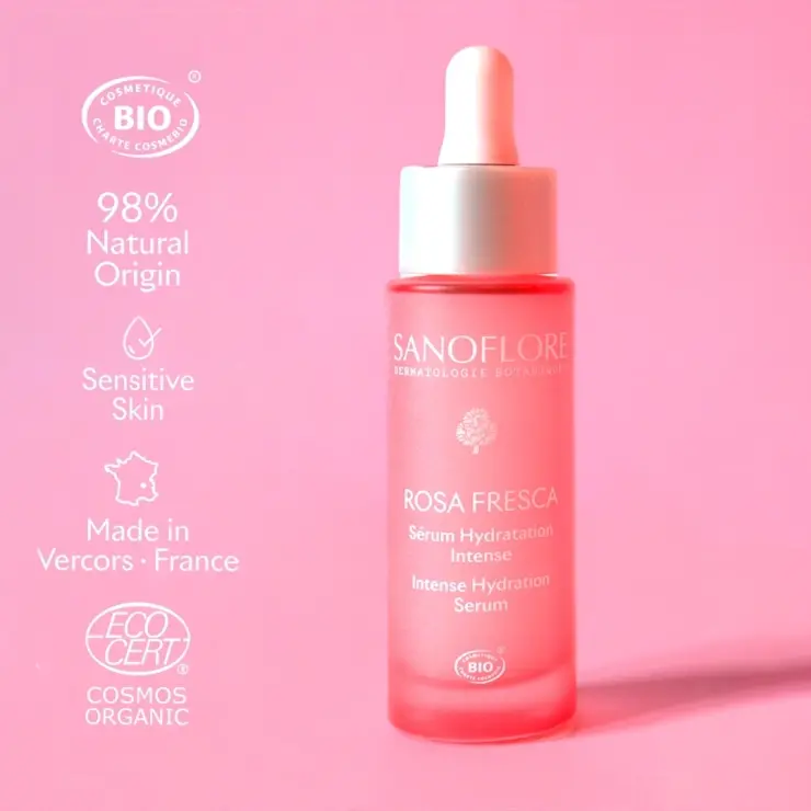 Sanoflore Sérum Hydratation Intense Le Soin Concentré Repulpant Pour Les Peaux Déshydratées Et Ternes