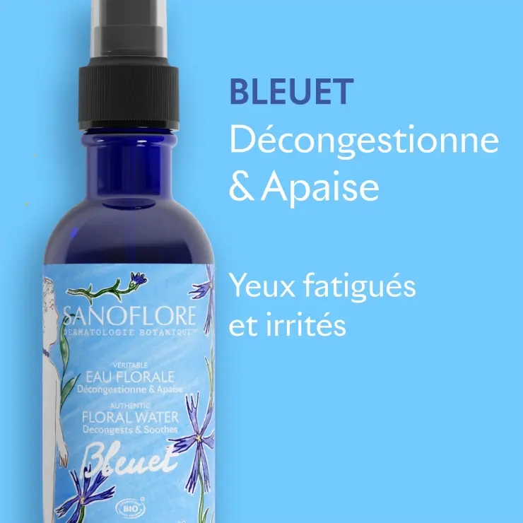 Sanoflore Véritable Eau Florale De Bleuet Véritable Eau Florale De Bleuet Distillée à La Vapeur D'eau. Non Diluée Sans Ajout De Parfum
