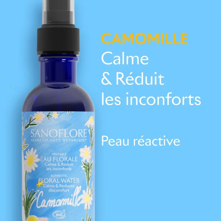 Sanoflore Véritable Eau Florale De Camomille Véritable Eau Florale De Camomille Distillée à La Vapeur D'eau. Non Diluée Sans Ajout De Parfum