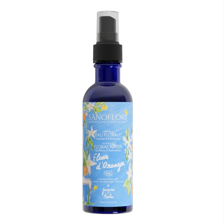 sanoflore Véritable Eau Florale de Fleur d'Oranger Véritable Eau Florale de Fleur d'Oranger distillée à la vapeur d'eau. Non diluée sans ajout de parfum