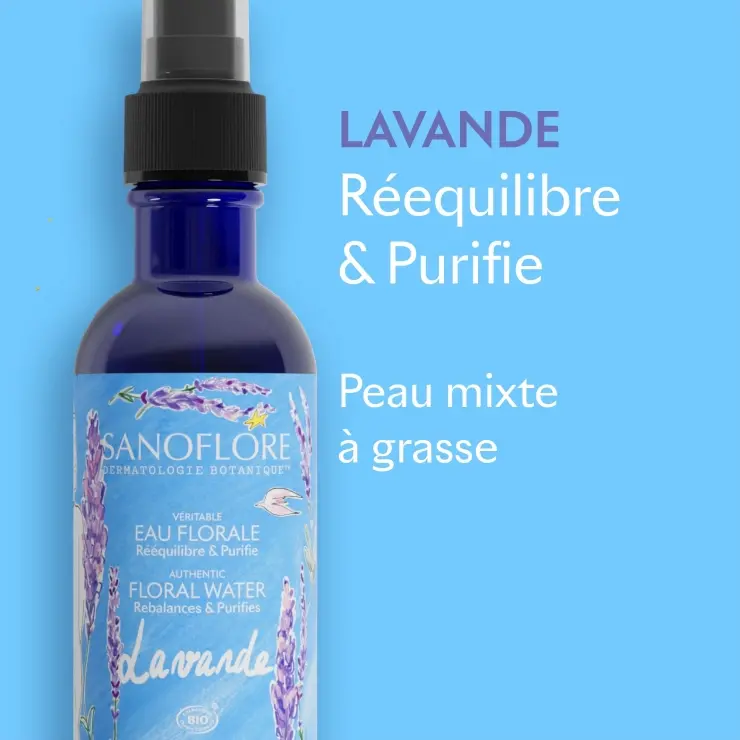 Sanoflore Véritable Eau Florale De Lavande Véritable Eau Florale Lavande Distillée à La Vapeur D'eau. Non Diluée Sans Ajout De Parfum