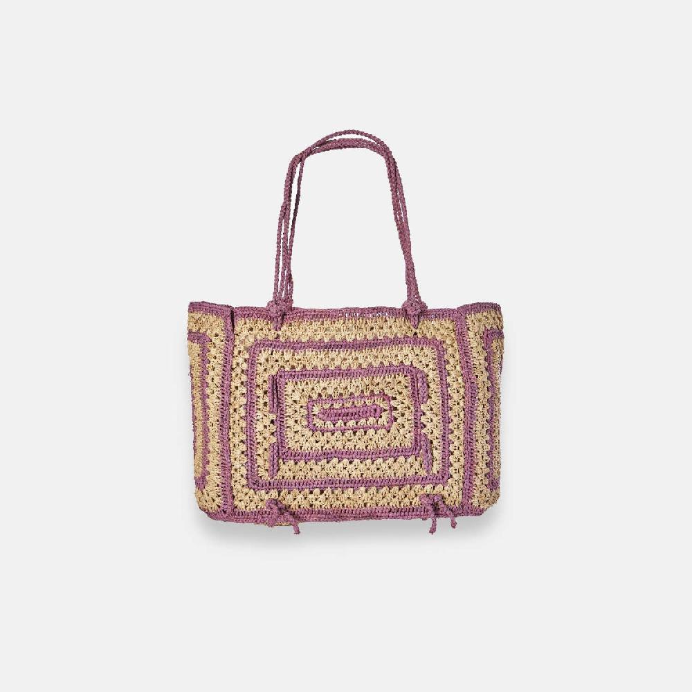 sans arcidet paris COCO BAG SS24 - Sac fourre-tout en raphia bicolore COCO BAG SS24 - Sac fourre-tout en raphia bicolore