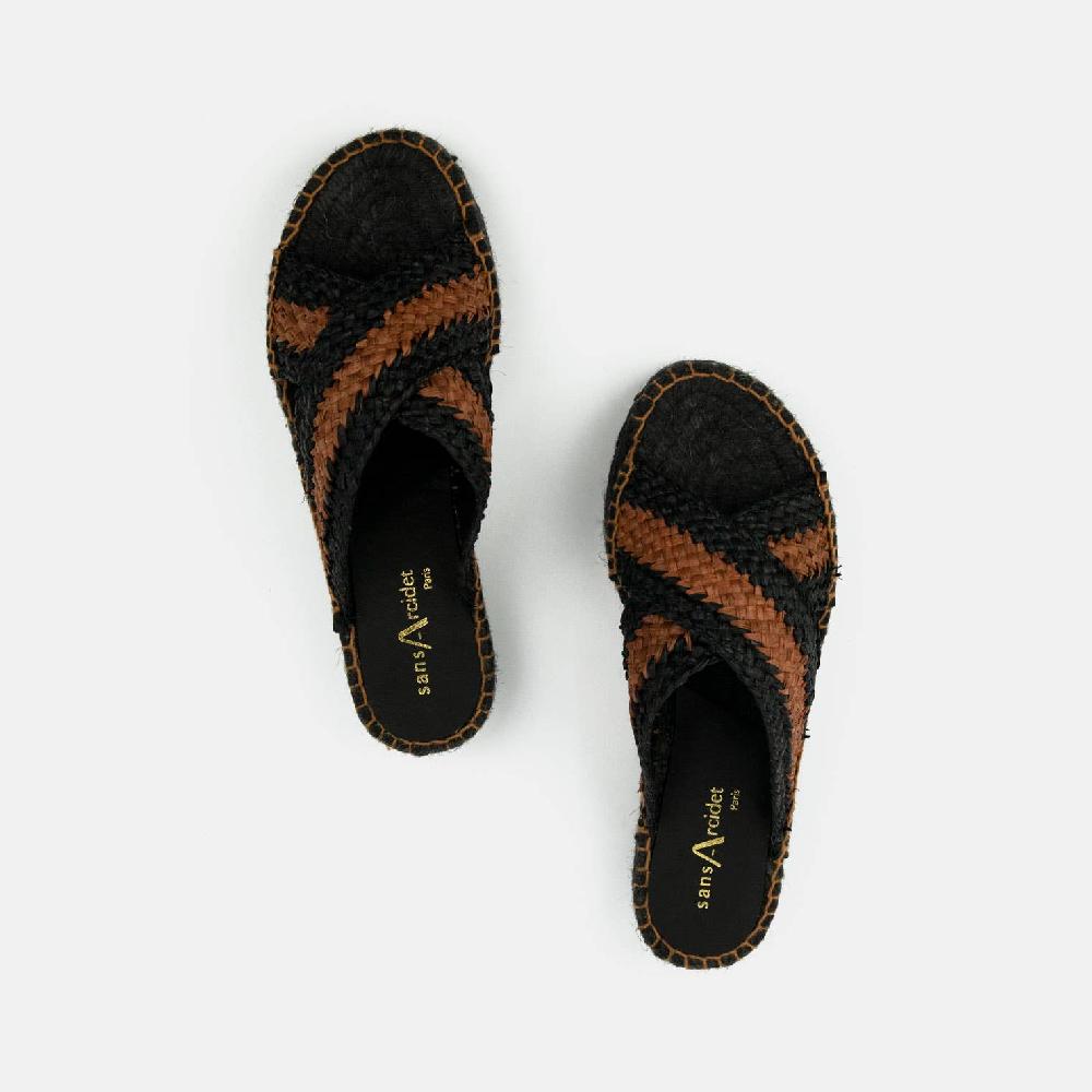 sans arcidet paris Elton mules- Havane / Noir Elton mules- Havane / Noir