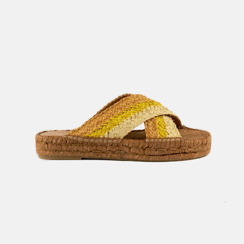 sans arcidet paris Elton mules- Thé / Mimosa / Naturel Elton mules- Thé / Mimosa / Naturel