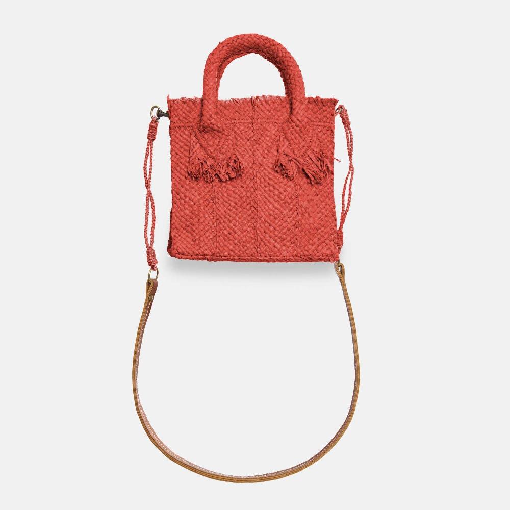 sans arcidet paris GISELE SS24 - Sac à bandoulière en raphia carré GISELE SS24 - Sac à bandoulière en raphia carré
