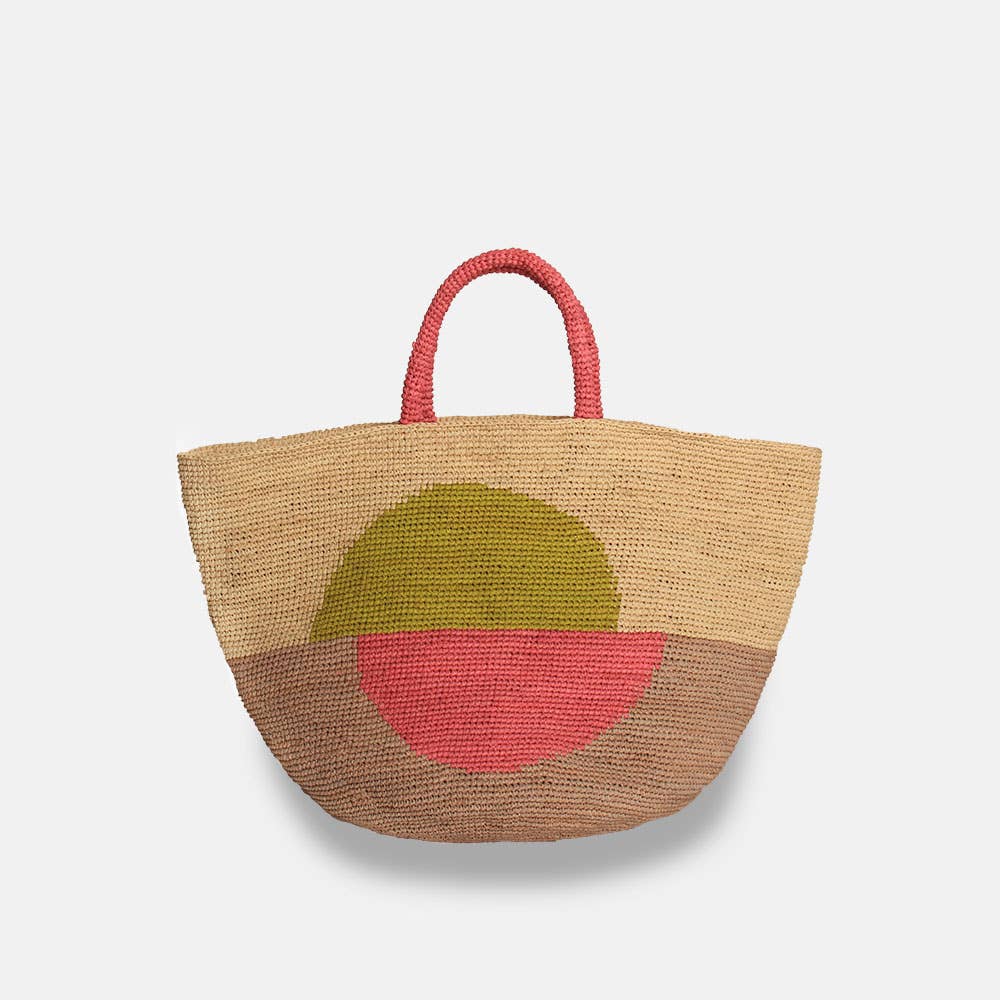 sans arcidet paris Kapity Bloc SS22 - Sac à bandoulière en raphia illustré Kapity Bloc SS22 - Sac à bandoulière en raphia illustré