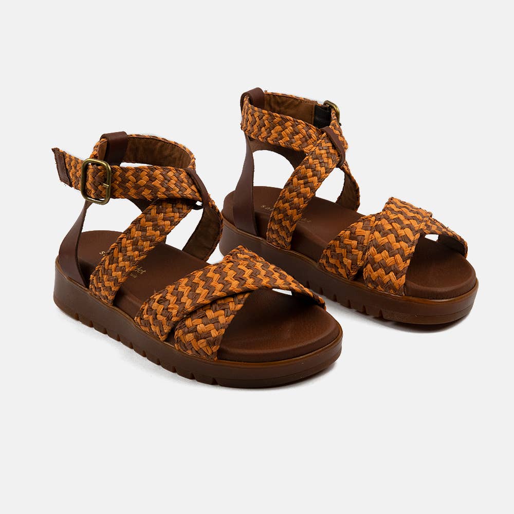 sans arcidet paris Sangles - Havane / Mandarine Sangles - Havane / Mandarine