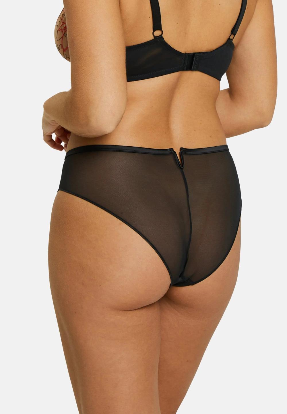 Sans Complexe Slip Alberta Noir & Rouge Poppy