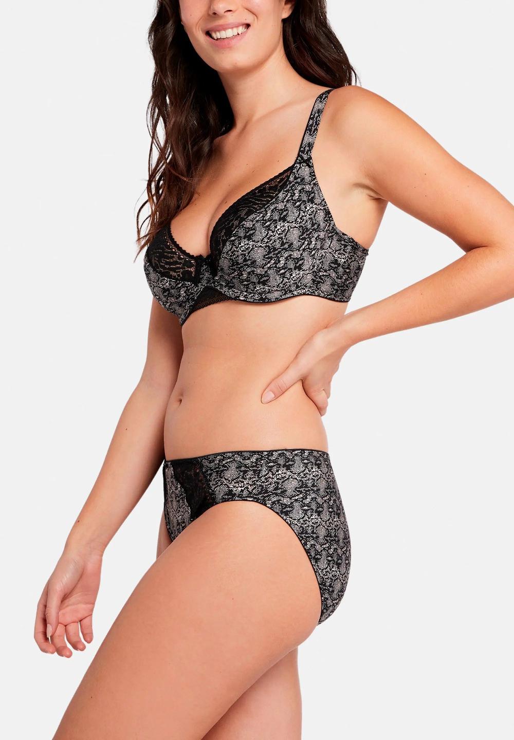 Sans Complexe Slip Nour Imprimé Peau De Serpent