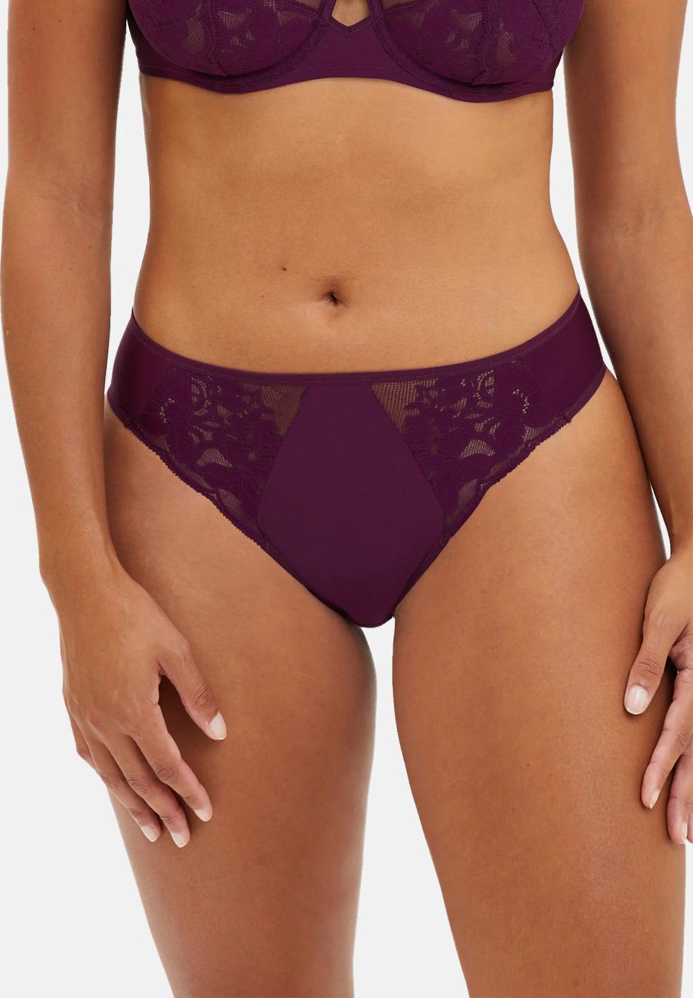 sans complexe Slip Romance Violet Profond