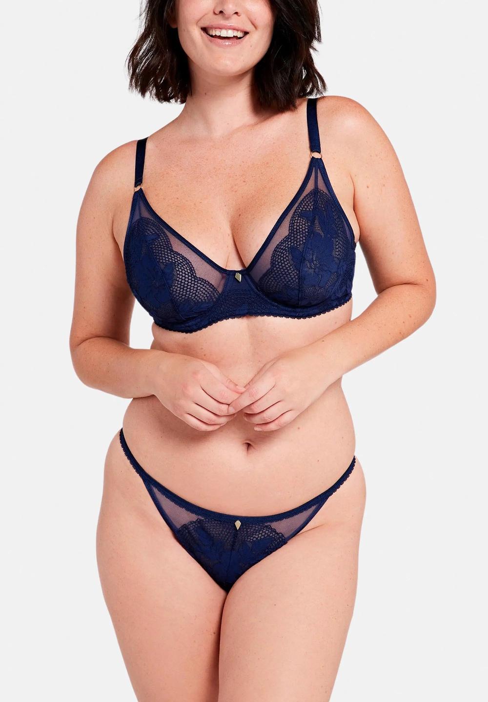 Sans Complexe String Charmante Marine Bleu