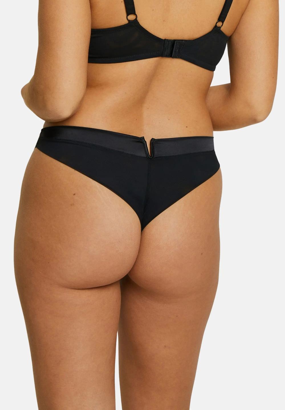 Sans Complexe Tanga Alberta Noir & Rouge Poppy