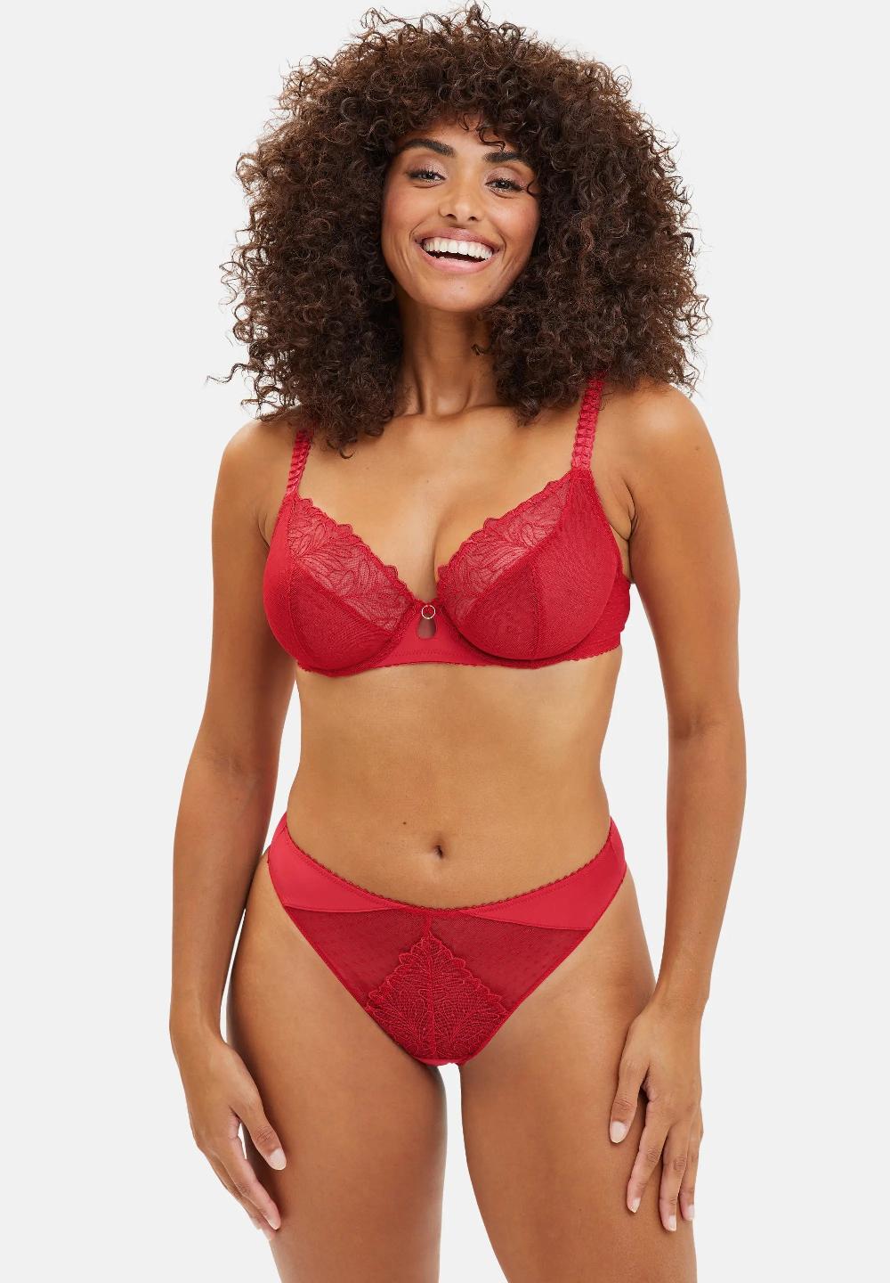 Sans Complexe Tanga Esmée Rouge Ecarlate