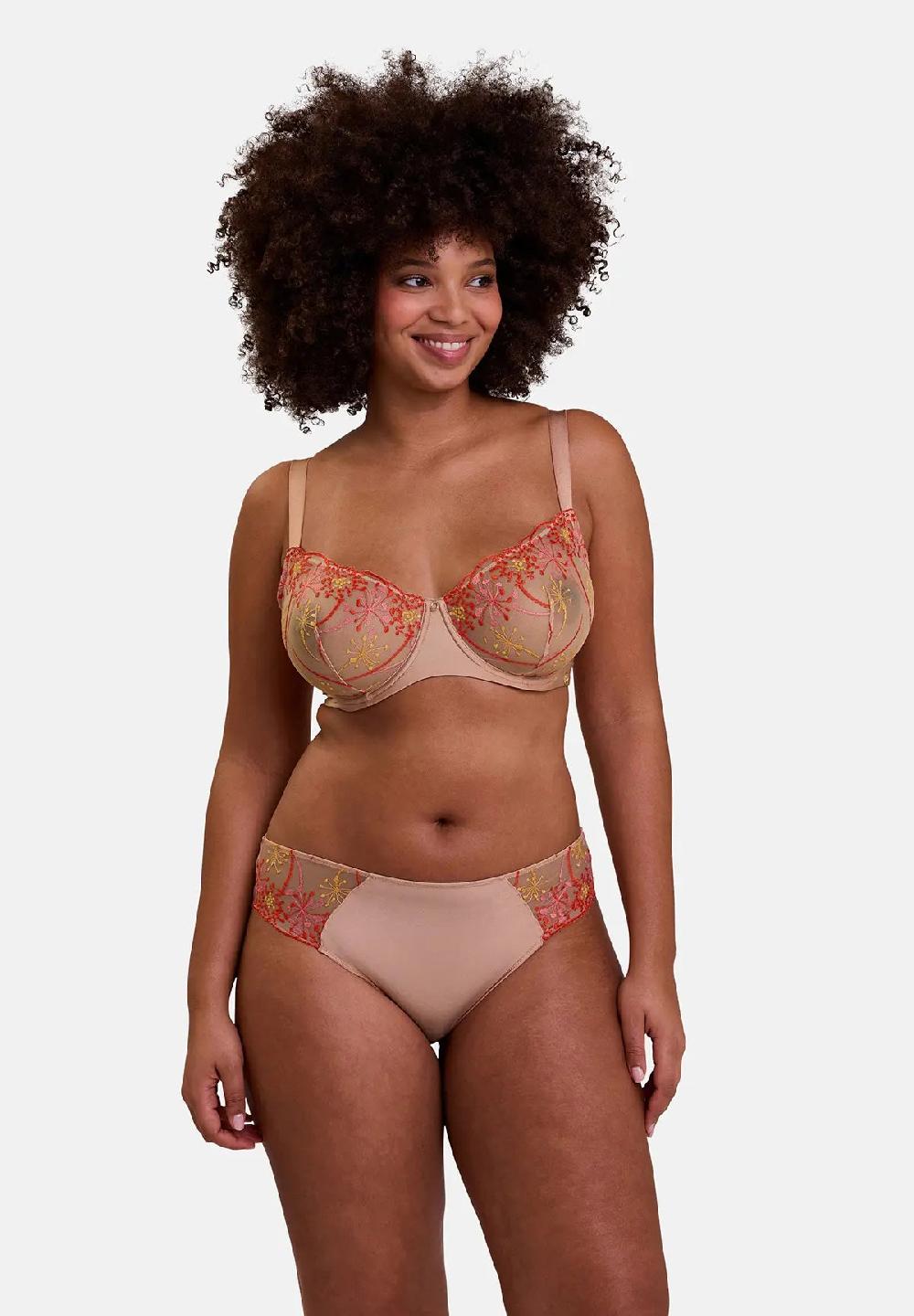 Sans Complexe Slip Georgia Broderie Multicolore Fond Tuscany