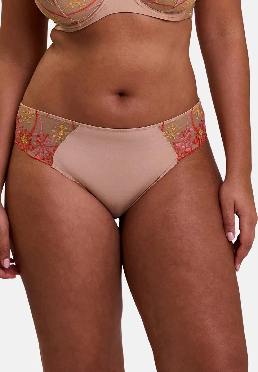 sans complexe Slip Georgia Broderie multicolore fond Tuscany