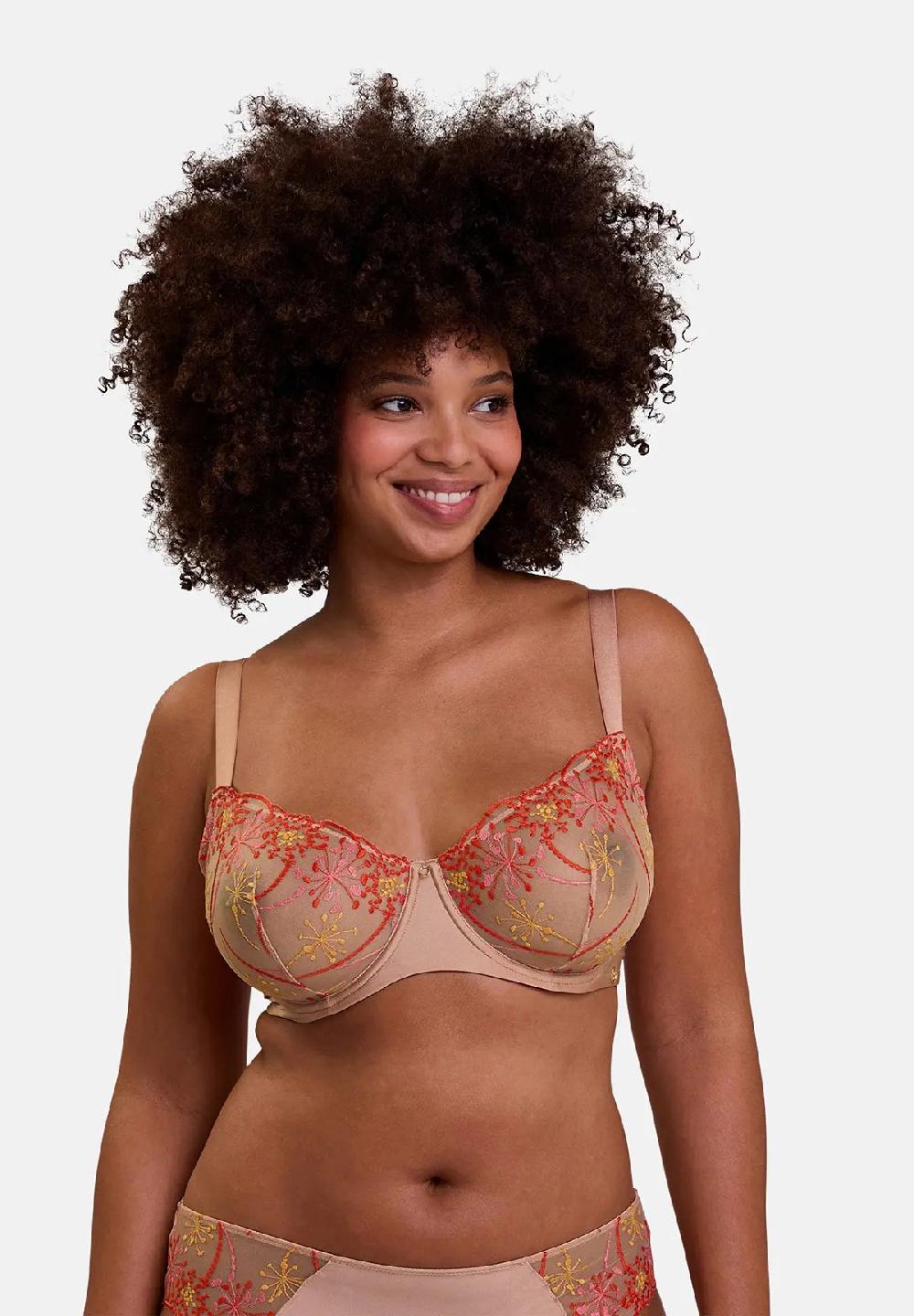 sans complexe Soutien-gorge corbeille Georgia Broderie multicolore fond Tuscany