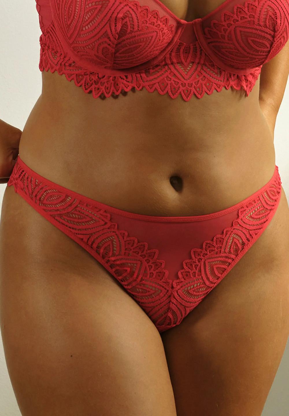 sans complexe Tanga Miss Sans Complexe Lisa Rouge Pourpre