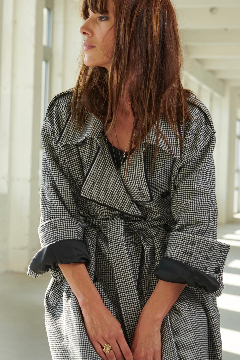 Sarah De Saint Hubert CHARLOTTE TRENCH - Pied De Poule