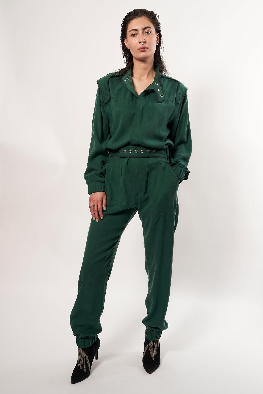 Sarah De Saint Hubert JIM RACING JUMPSUIT - Forest Green