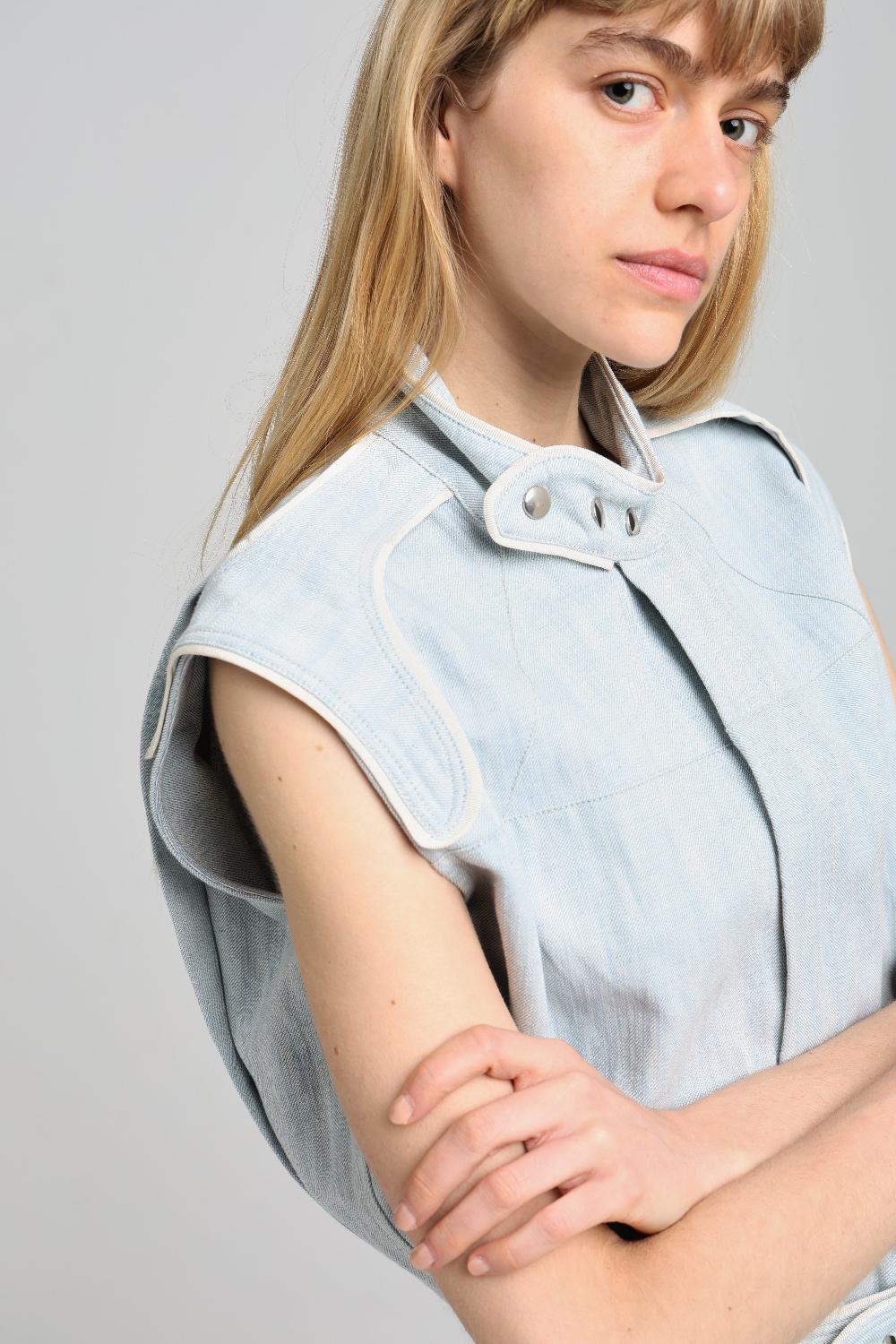Sarah De Saint Hubert JIMMY JUMPSUIT - Light Blue Denim