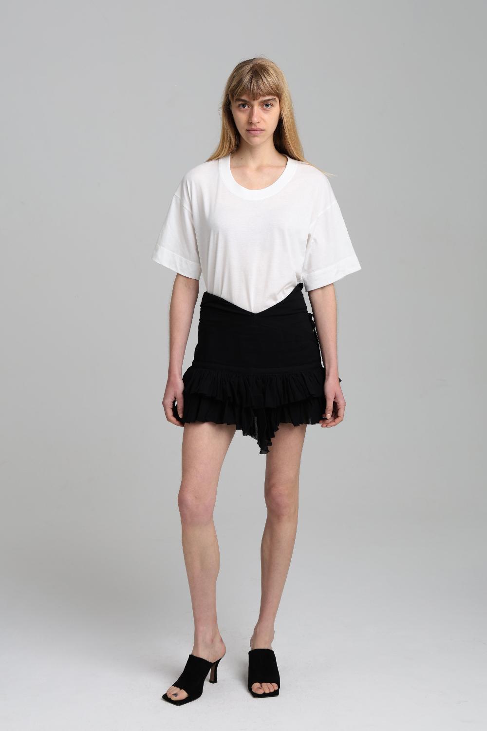 Sarah De Saint Hubert MAMAN WRAP RUFFLE SKIRT - Black