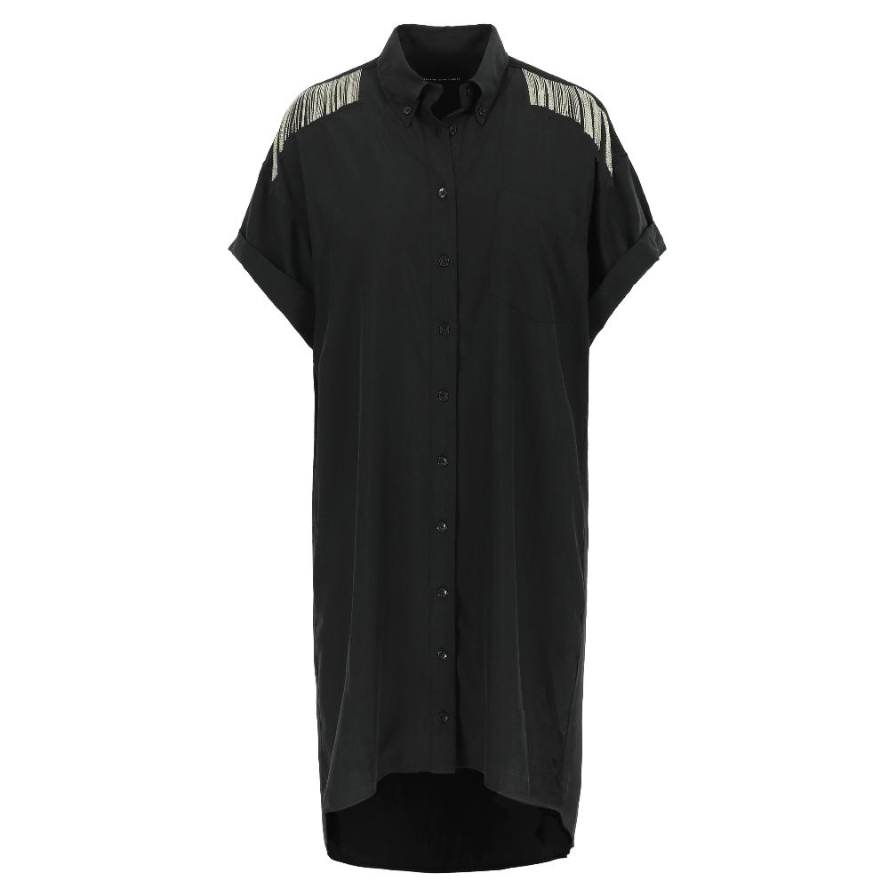 Sarah De Saint Hubert MARC CHAINS SHIRT DRESS - Black