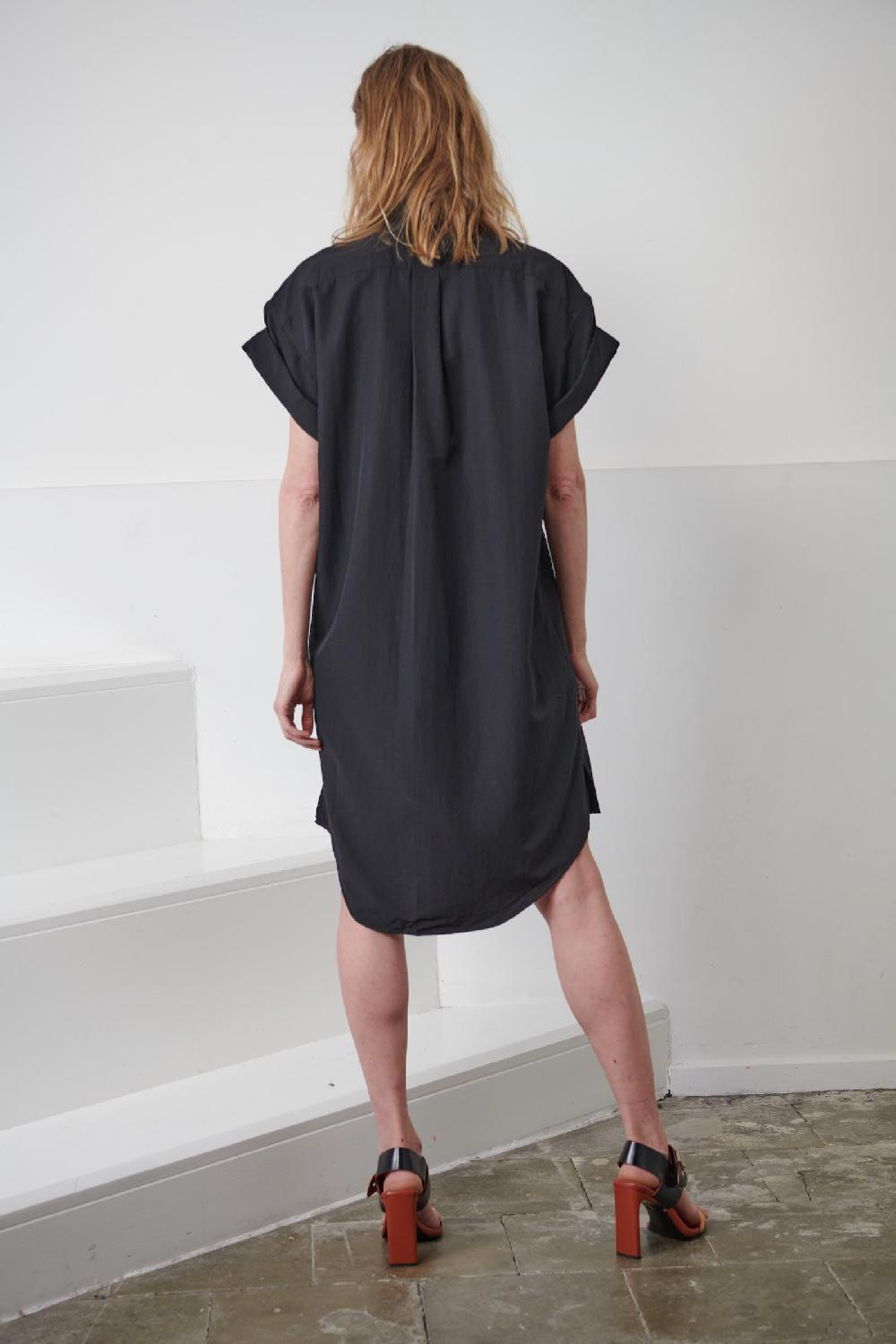 Sarah De Saint Hubert MARC CHAINS SHIRT DRESS - Black