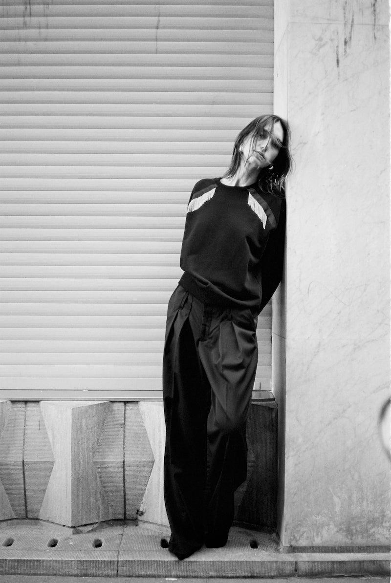 sarah de saint hubert MARTY CHAINS SWEATSHIRT - Black