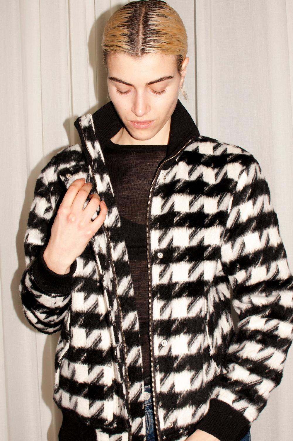 Sarah De Saint Hubert RAF BOMBER JACKET - Pied De Poule
