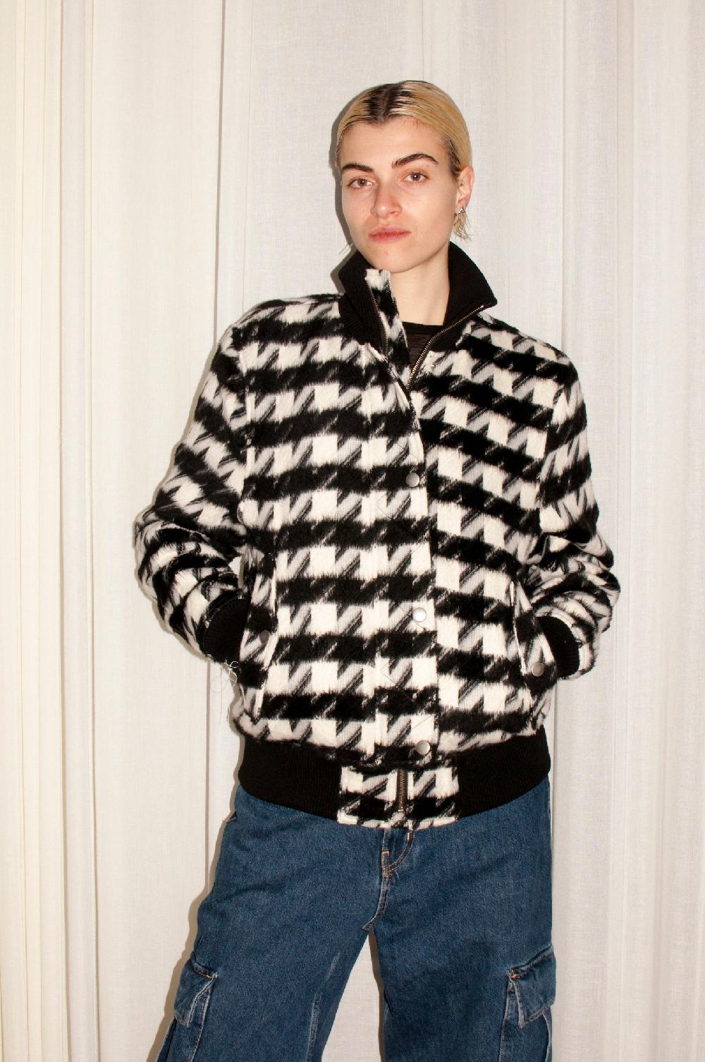 Sarah De Saint Hubert RAF BOMBER JACKET - Pied De Poule