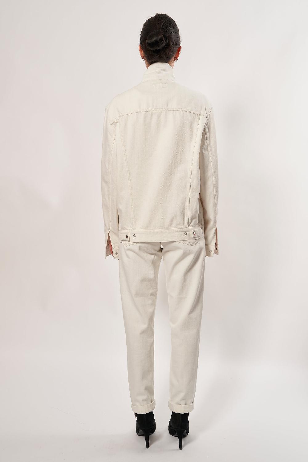 Sarah De Saint Hubert ROMY CHAINS JEANS JACKET - Écru