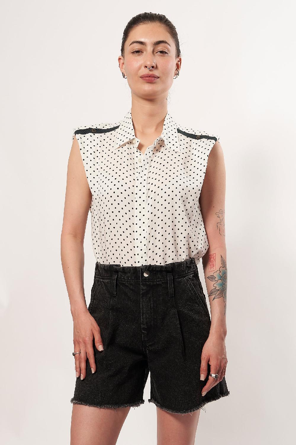 Sarah De Saint Hubert ALLISON SHIRT - Black Dots