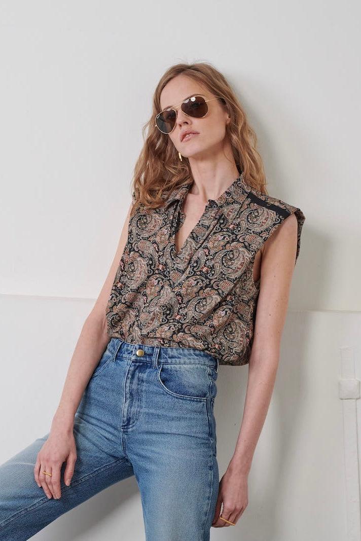 sarah de saint hubert ALLISON SHIRT - Paisley