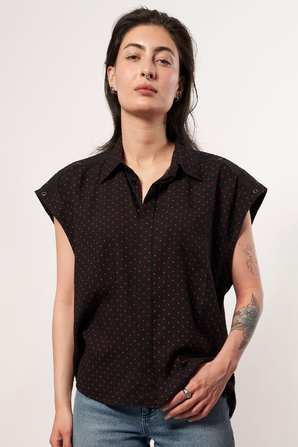 Sarah De Saint Hubert ALLISON SHIRT - Red Dots