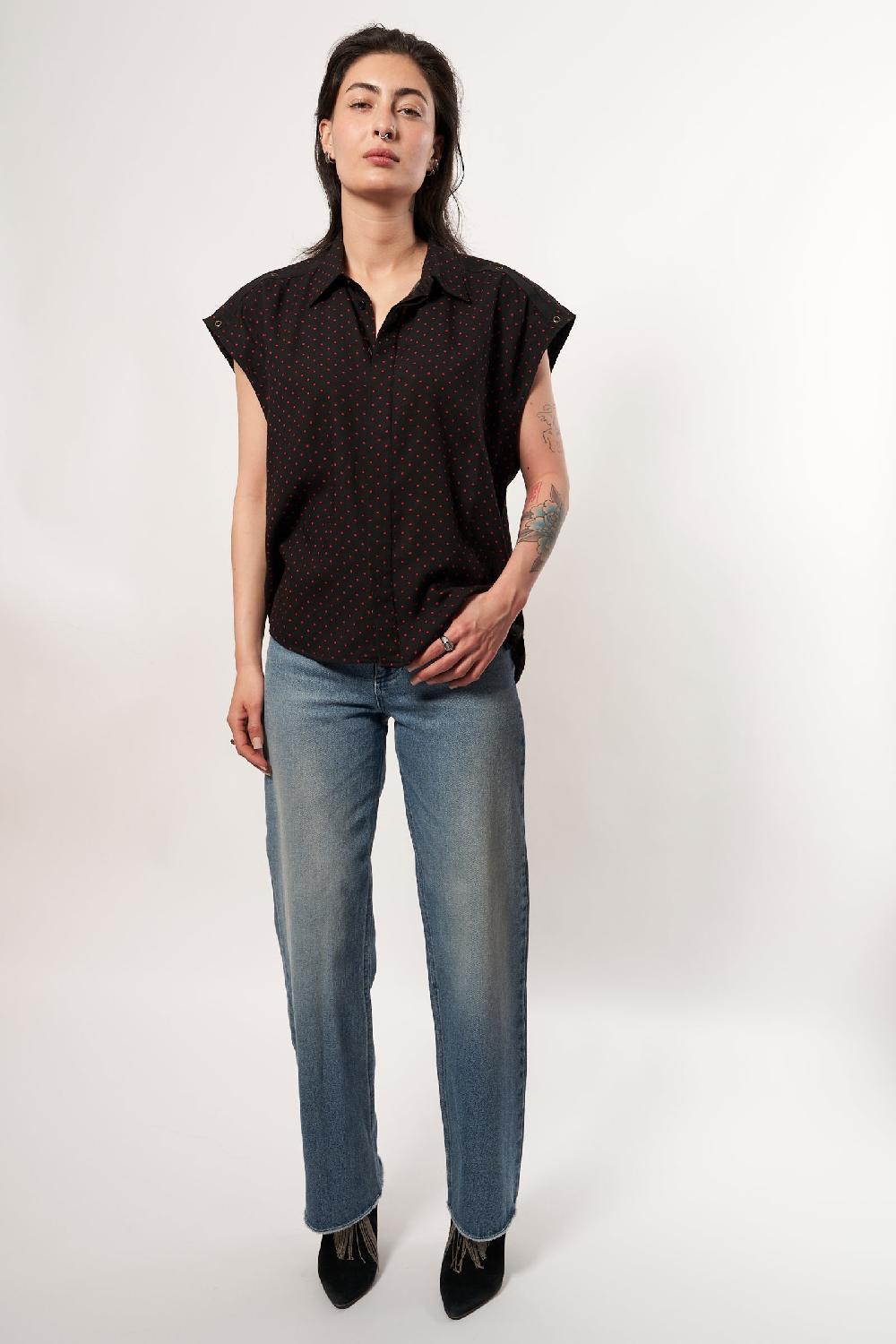 Sarah De Saint Hubert ALLISON SHIRT - Red Dots