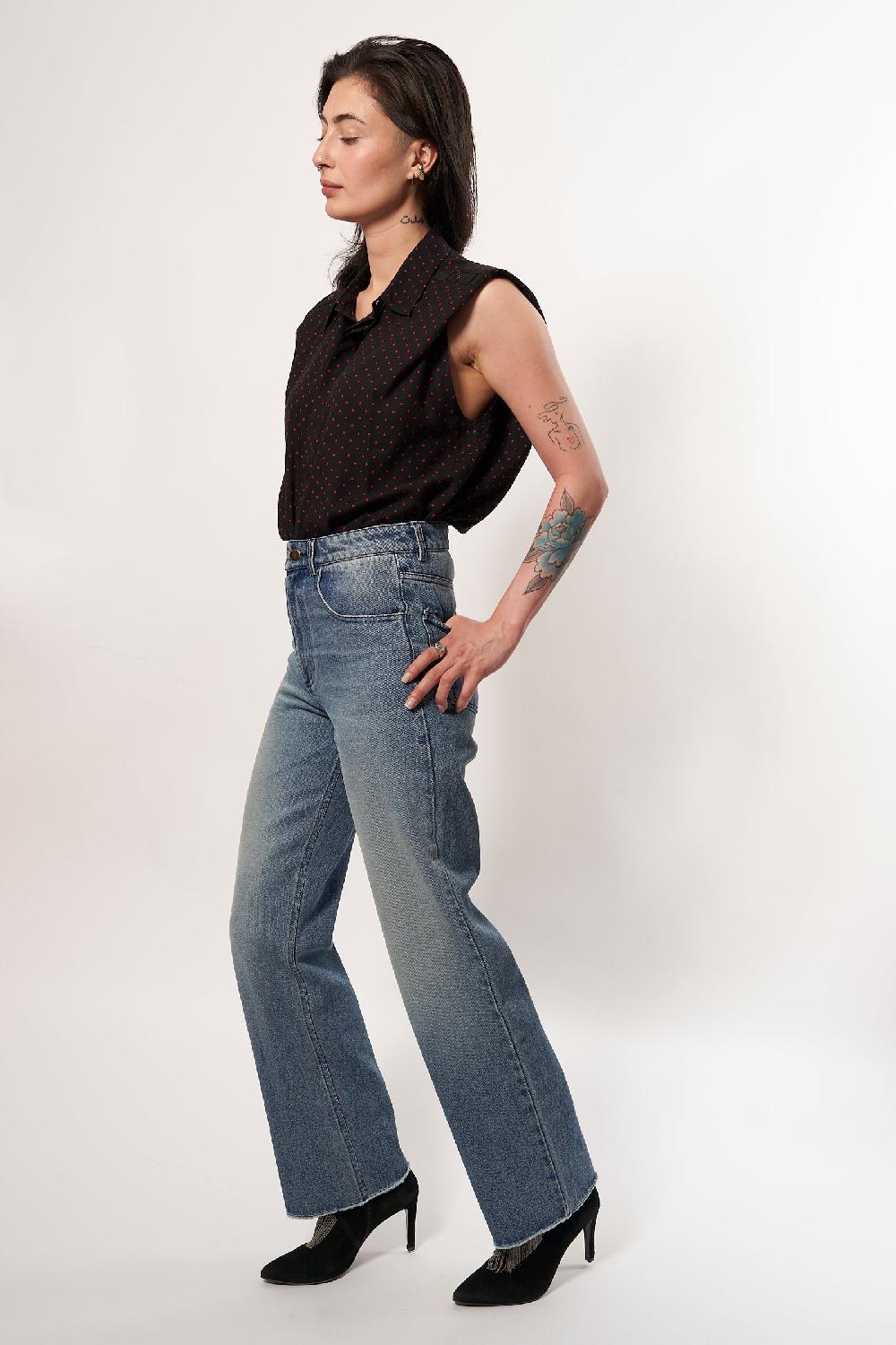 sarah de saint hubert ALLISON SHIRT - Red Dots