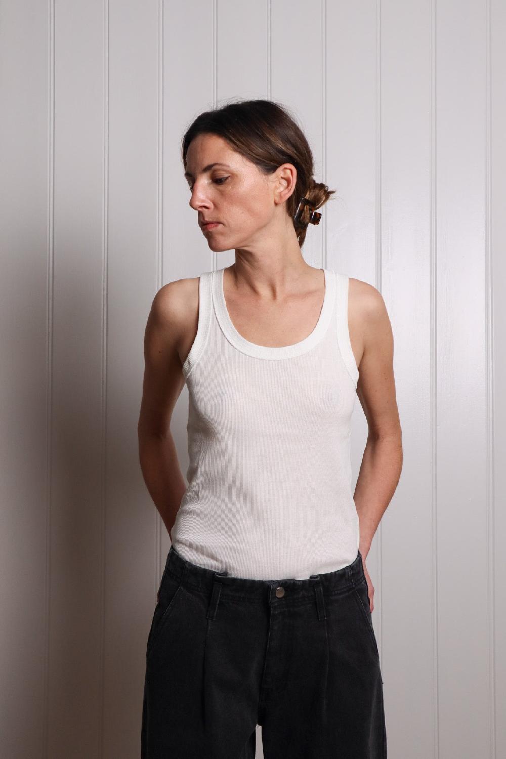 Sarah De Saint Hubert ANNA TANK TOP - Écru